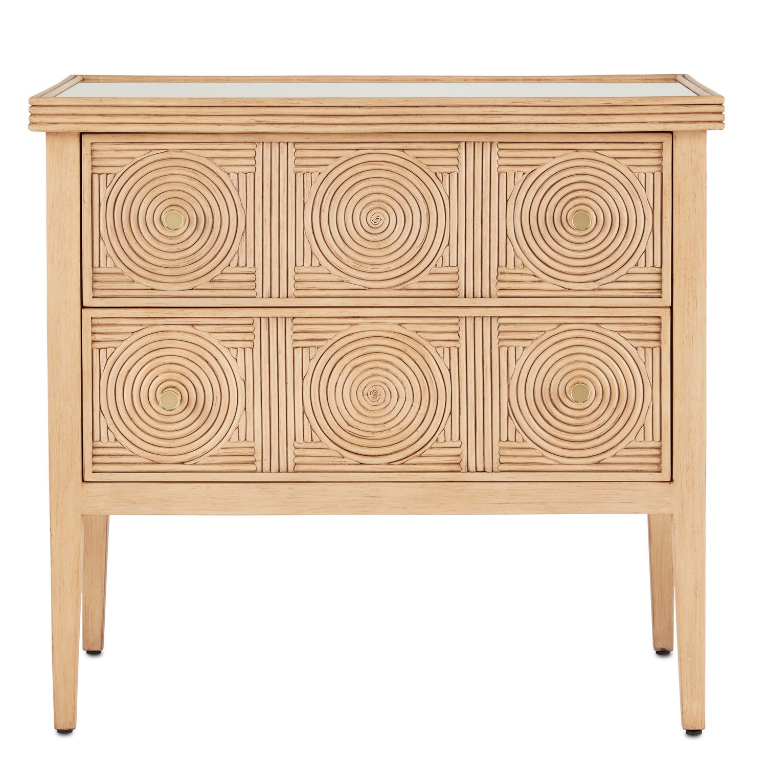 Currey and Company Chest from the Santos Collection collection in Sea Sand finish
