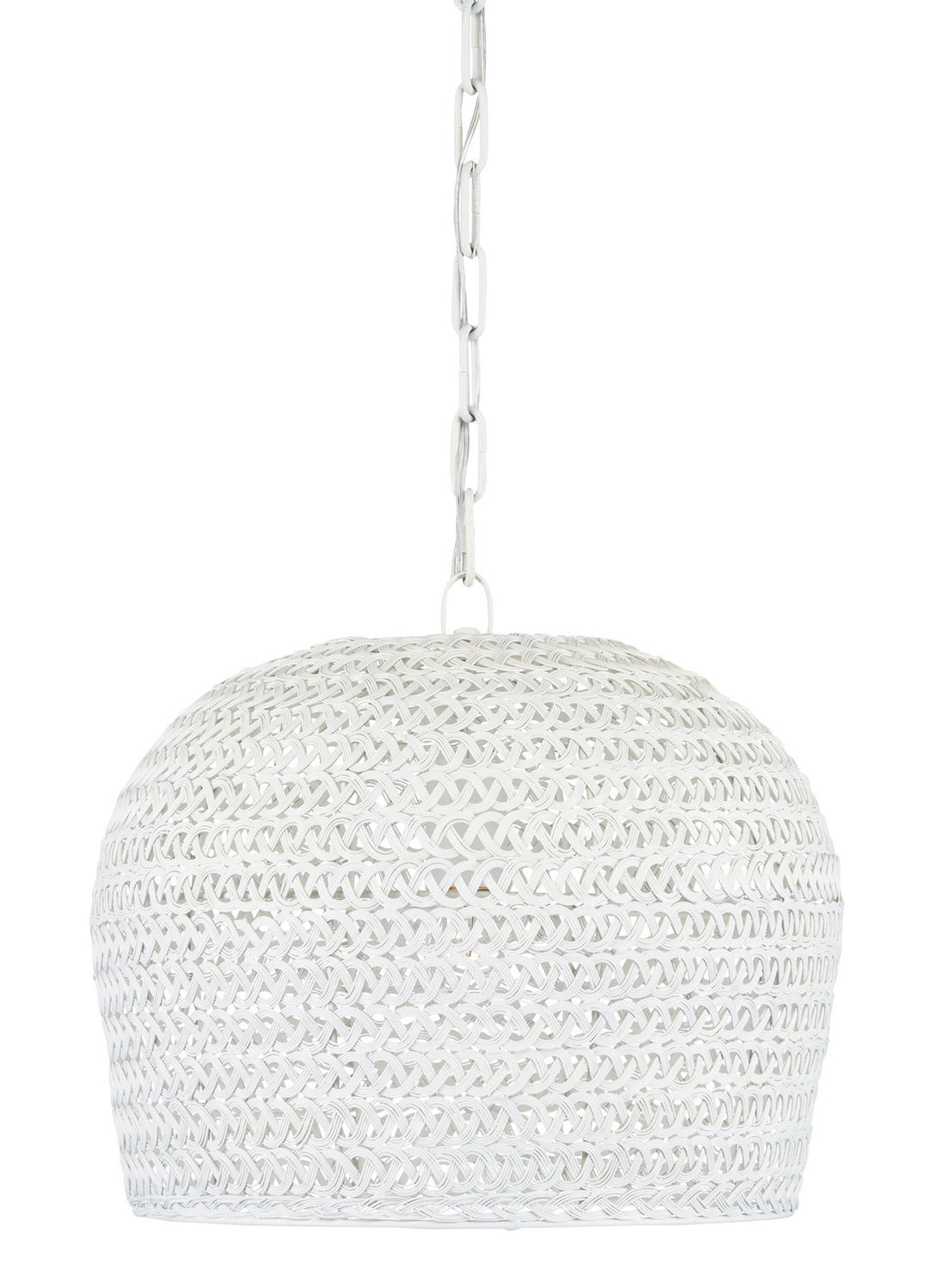 Currey and Company One Light Chandelier from the Piero Collection collection in White finish