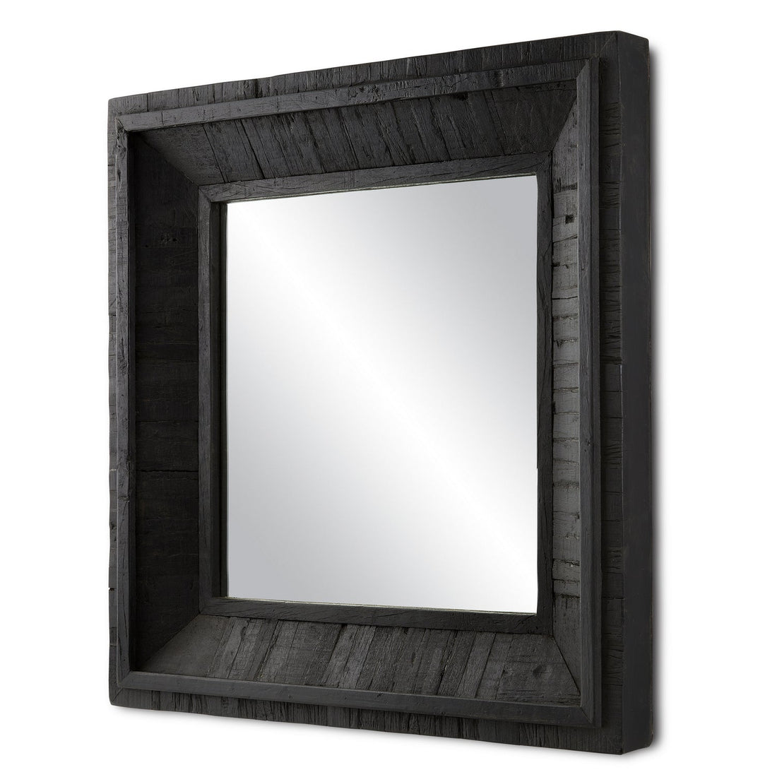 Currey and Company Mirror from the Kanor collection in Black/Mirror finish