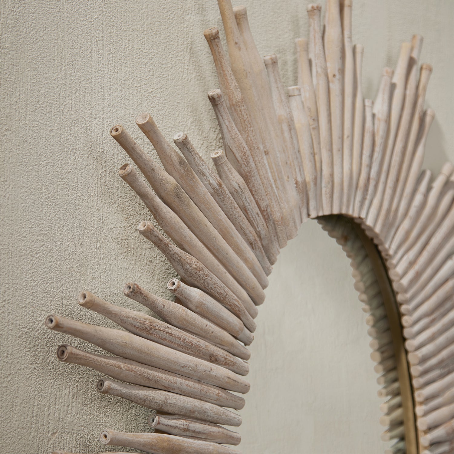 Currey and Company Mirror from the Chadee collection in Whitewash finish