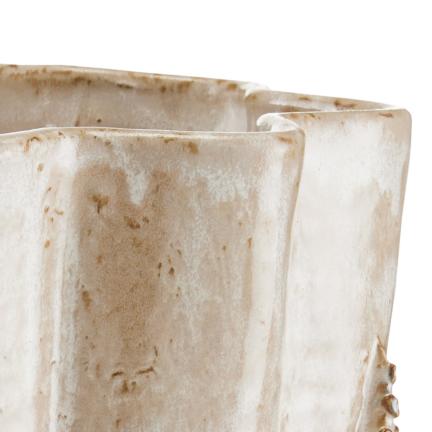 Currey and Company Vase from the Octopus Collection collection in Cream/Reactive Blue finish