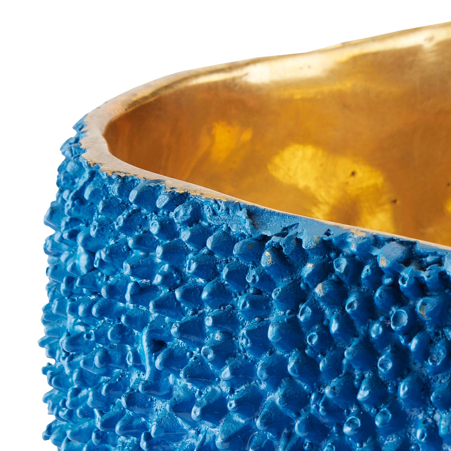 Currey and Company Vase from the Jackfruit collection in Blue/Gold finish