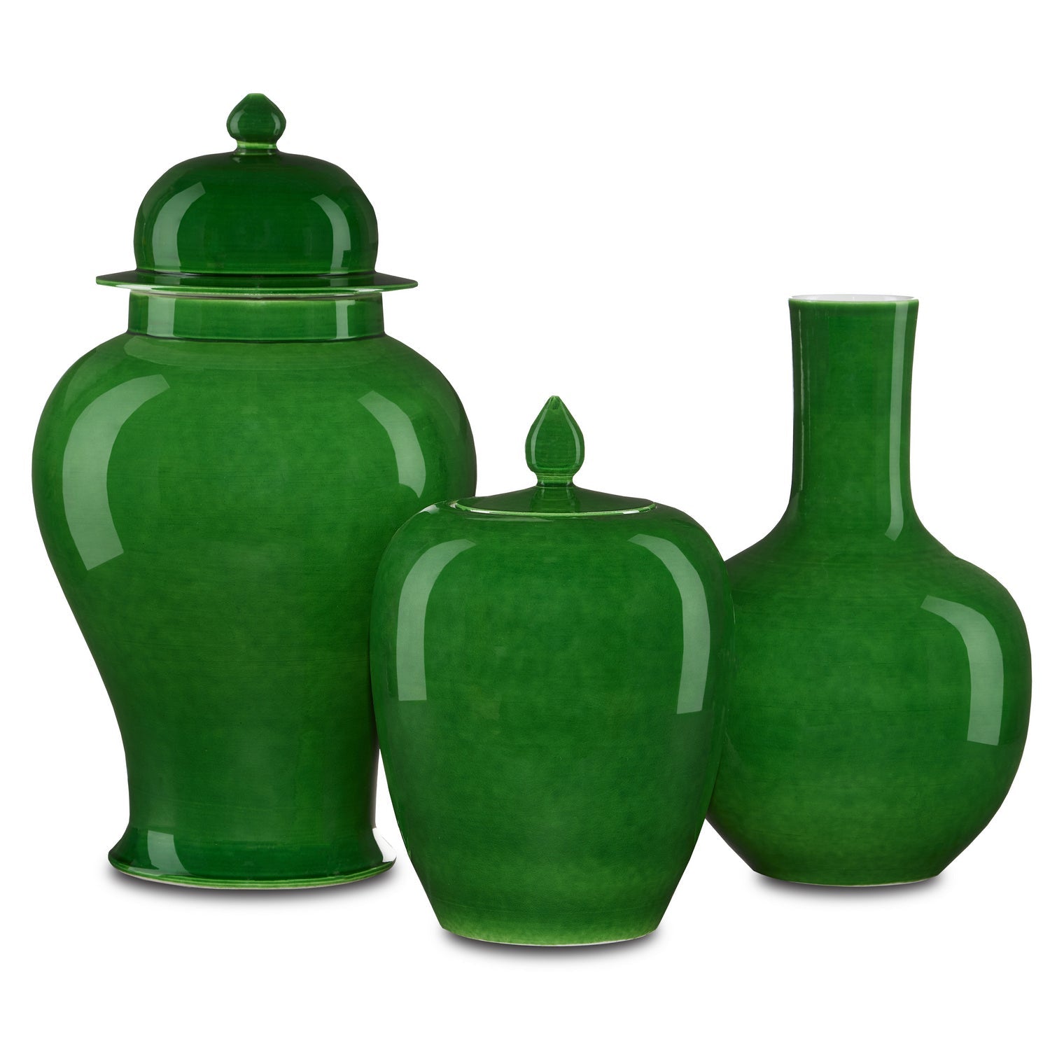 Currey and Company Vase from the Imperial Collection collection in Green finish