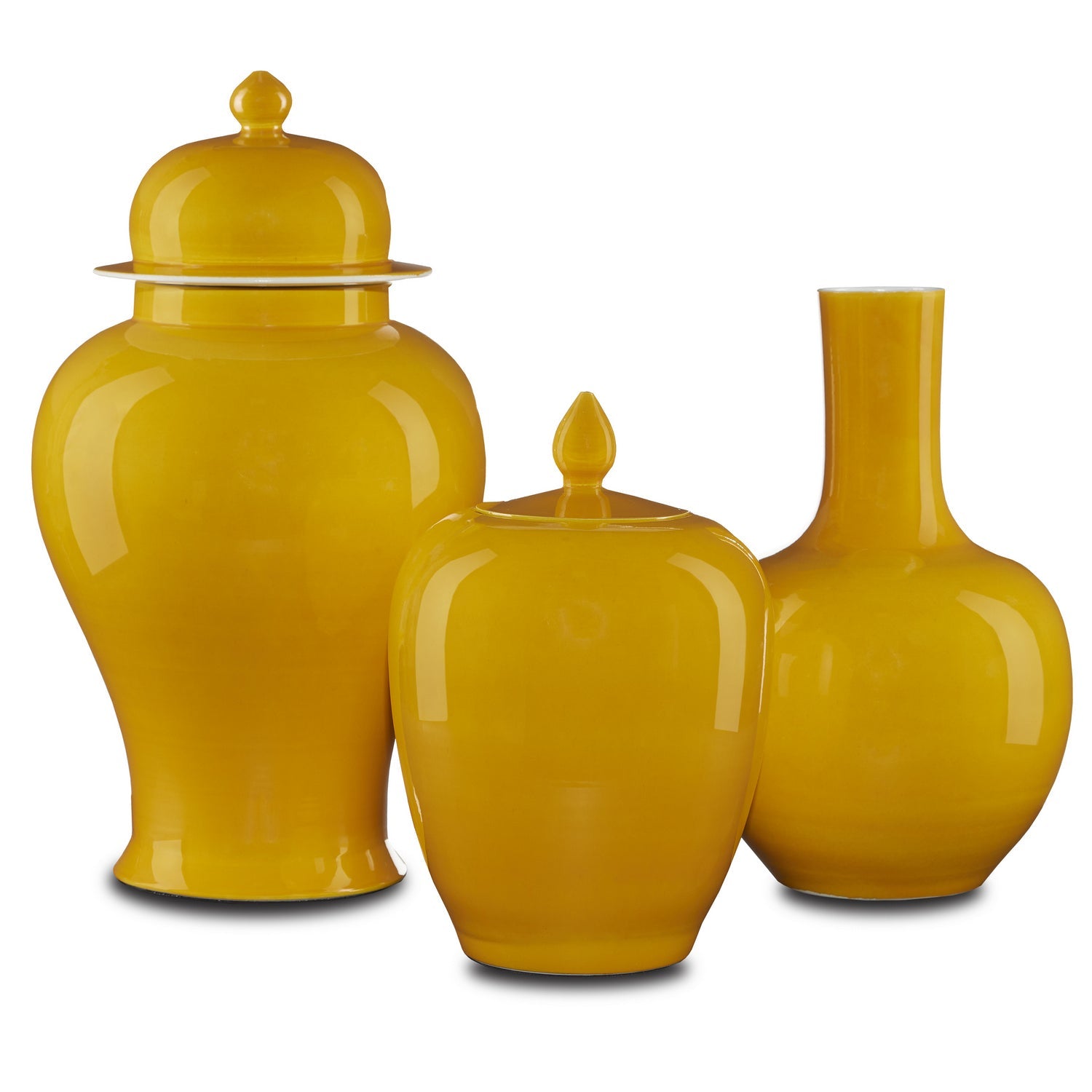 Currey and Company Vase from the Imperial Collection collection in Yellow finish