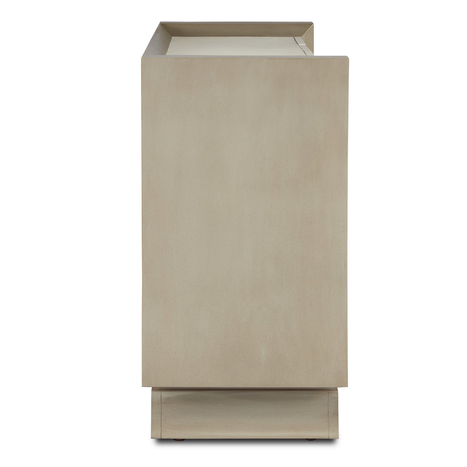Currey and Company Credenza from the Koji Collection collection in Oyster Gray/Cream/Brushed Polished Brass finish