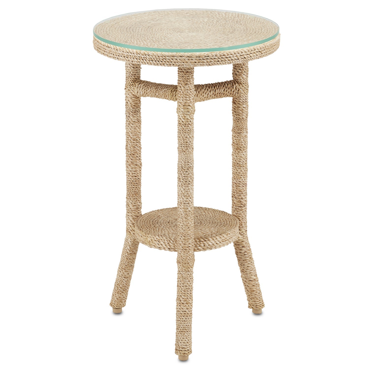 Currey and Company Drinks Table from the Limay Collection collection in Natural Rope finish