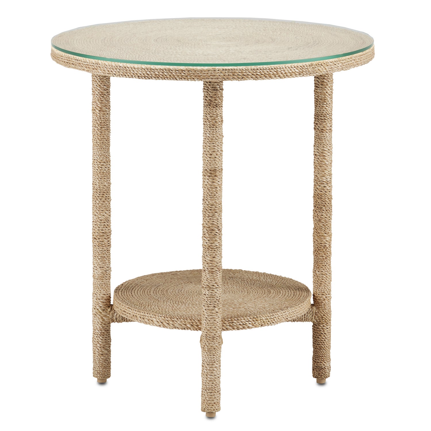 Currey and Company Accent Table from the Limay Collection collection in Natural Rope finish
