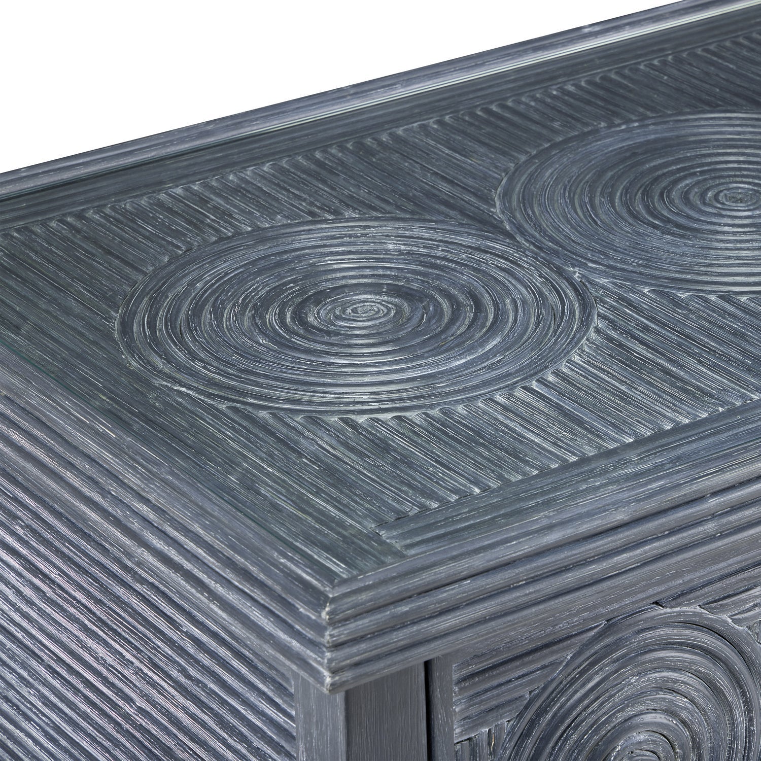 Currey and Company Chest from the Santos Collection collection in Vintage Navy finish