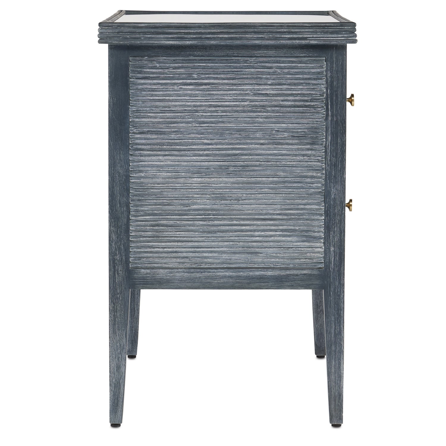 Currey and Company Chest from the Santos Collection collection in Vintage Navy finish