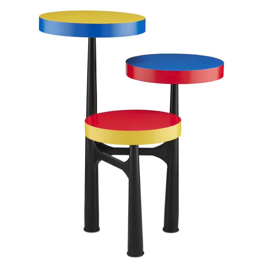 Currey and Company Accent Table from the Mister M collection in Red/Blue/Yellow finish