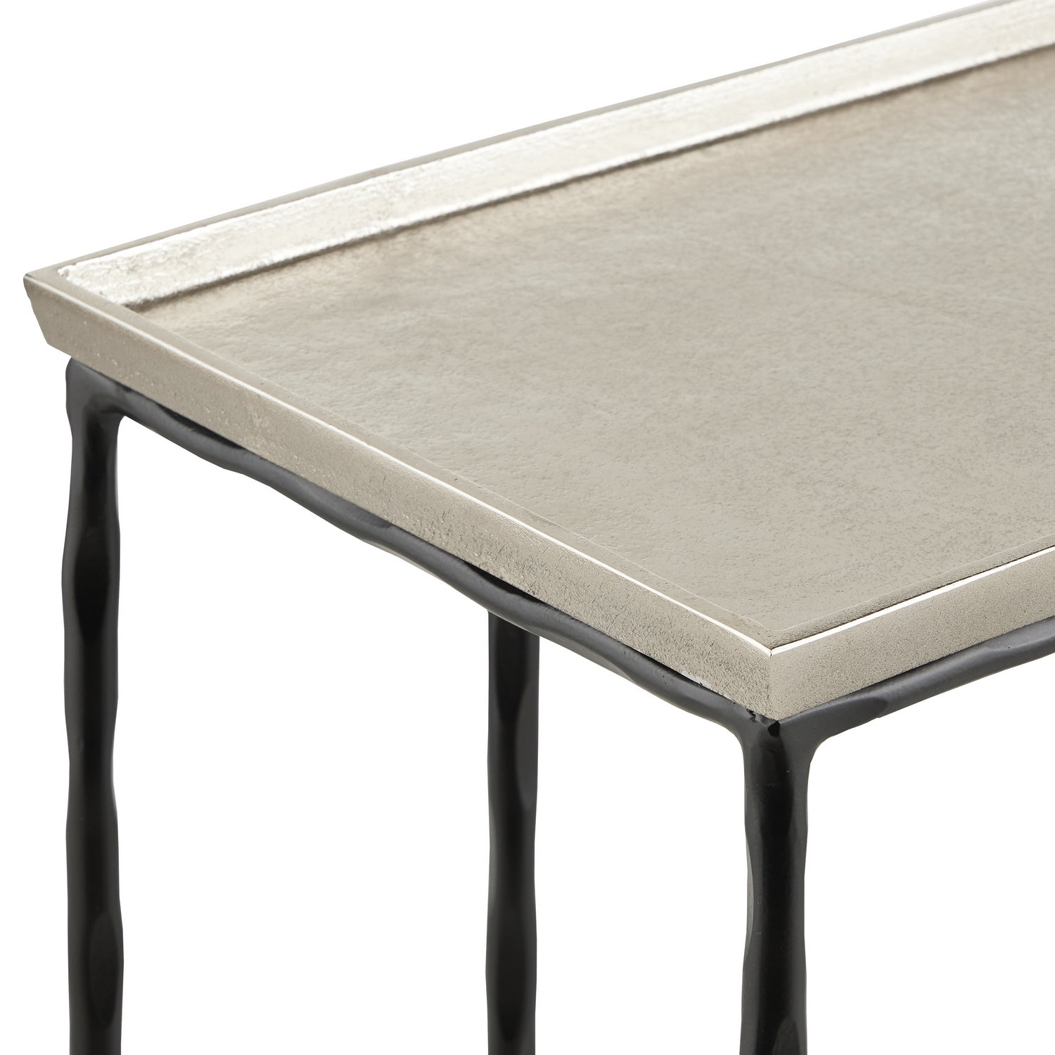 Currey and Company Table from the Boyles Collection collection in Nickel/Black finish