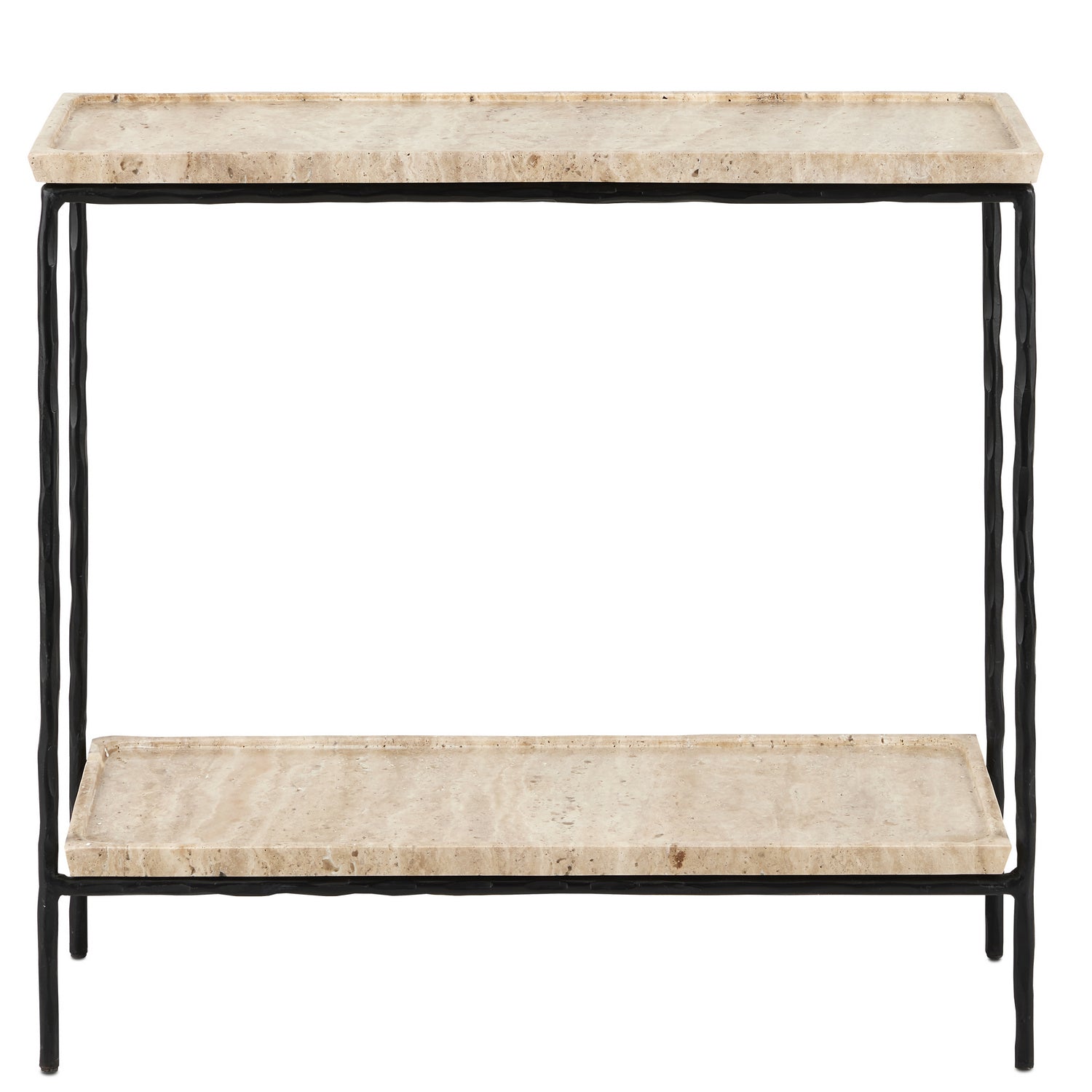 Currey and Company Side Table from the Boyles Collection collection in Natural/Black finish