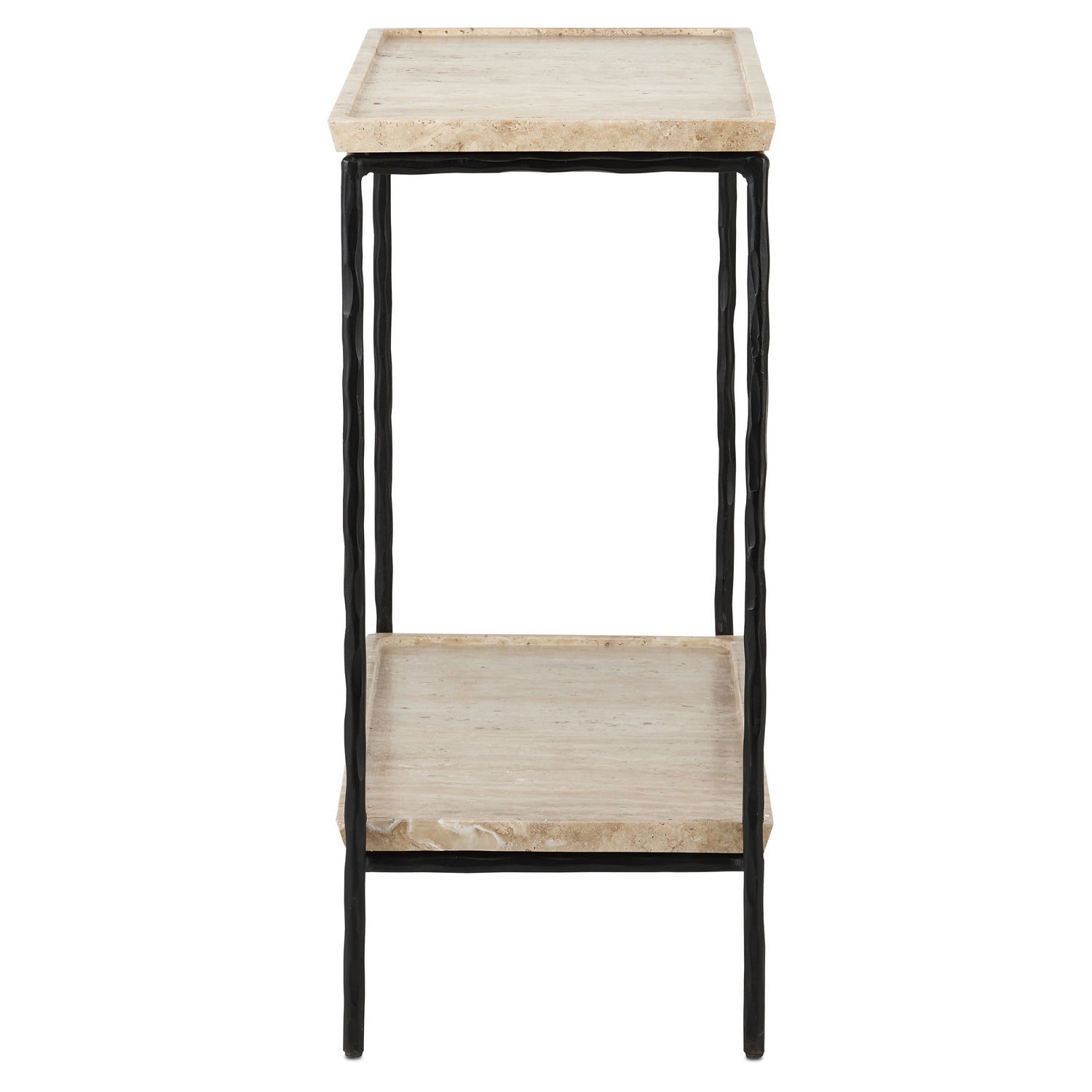Currey and Company Side Table from the Boyles Collection collection in Natural/Black finish