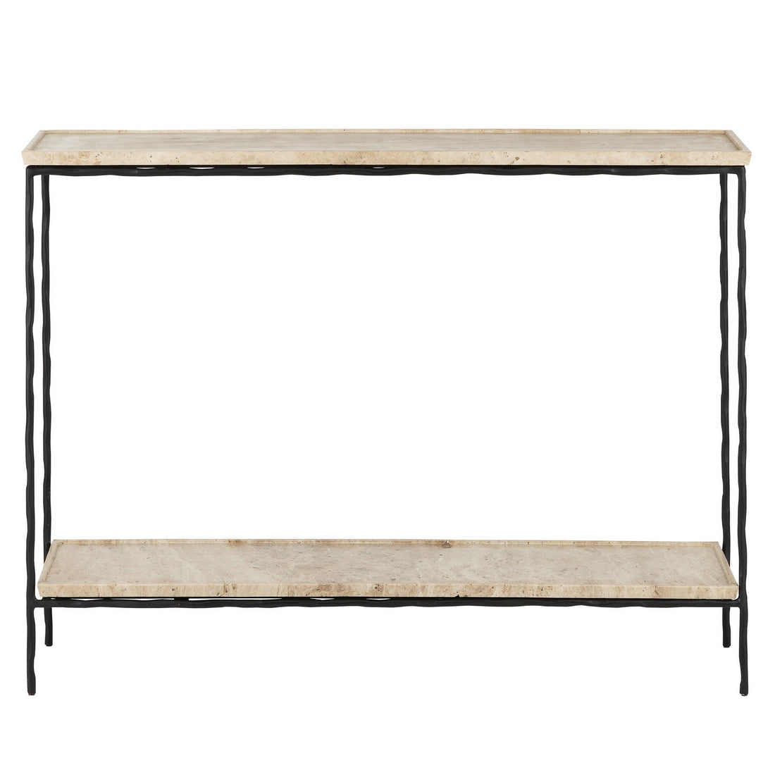 Currey and Company Console Table from the Boyles Collection collection in Natural/Black finish