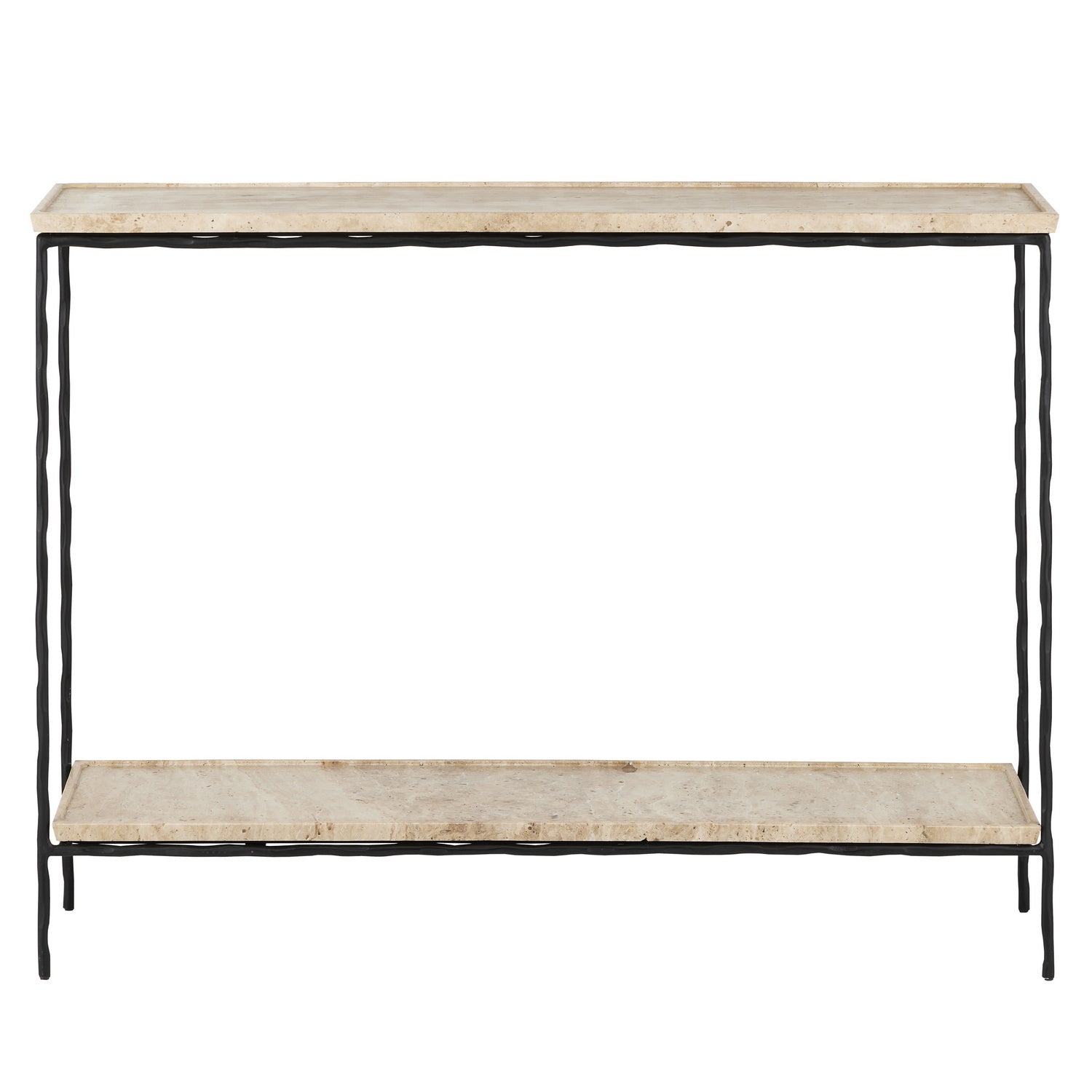 Currey and Company Console Table from the Boyles Collection collection in Natural/Black finish