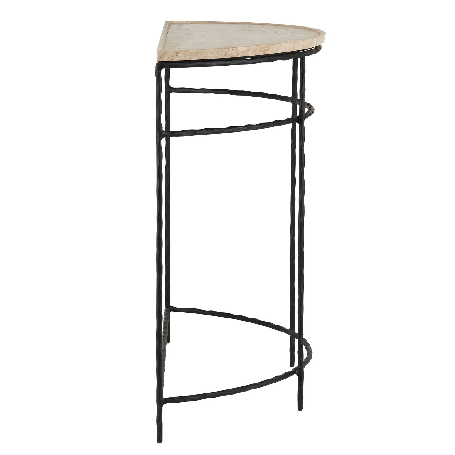 Currey and Company Demi-Lune from the Boyles Collection collection in Natural/Black finish