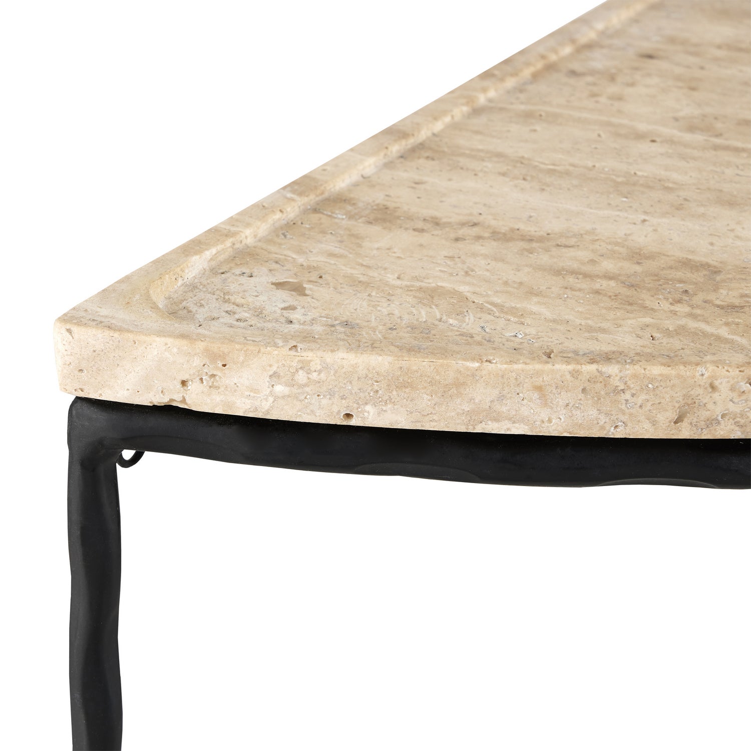 Currey and Company Demi-Lune from the Boyles Collection collection in Natural/Black finish