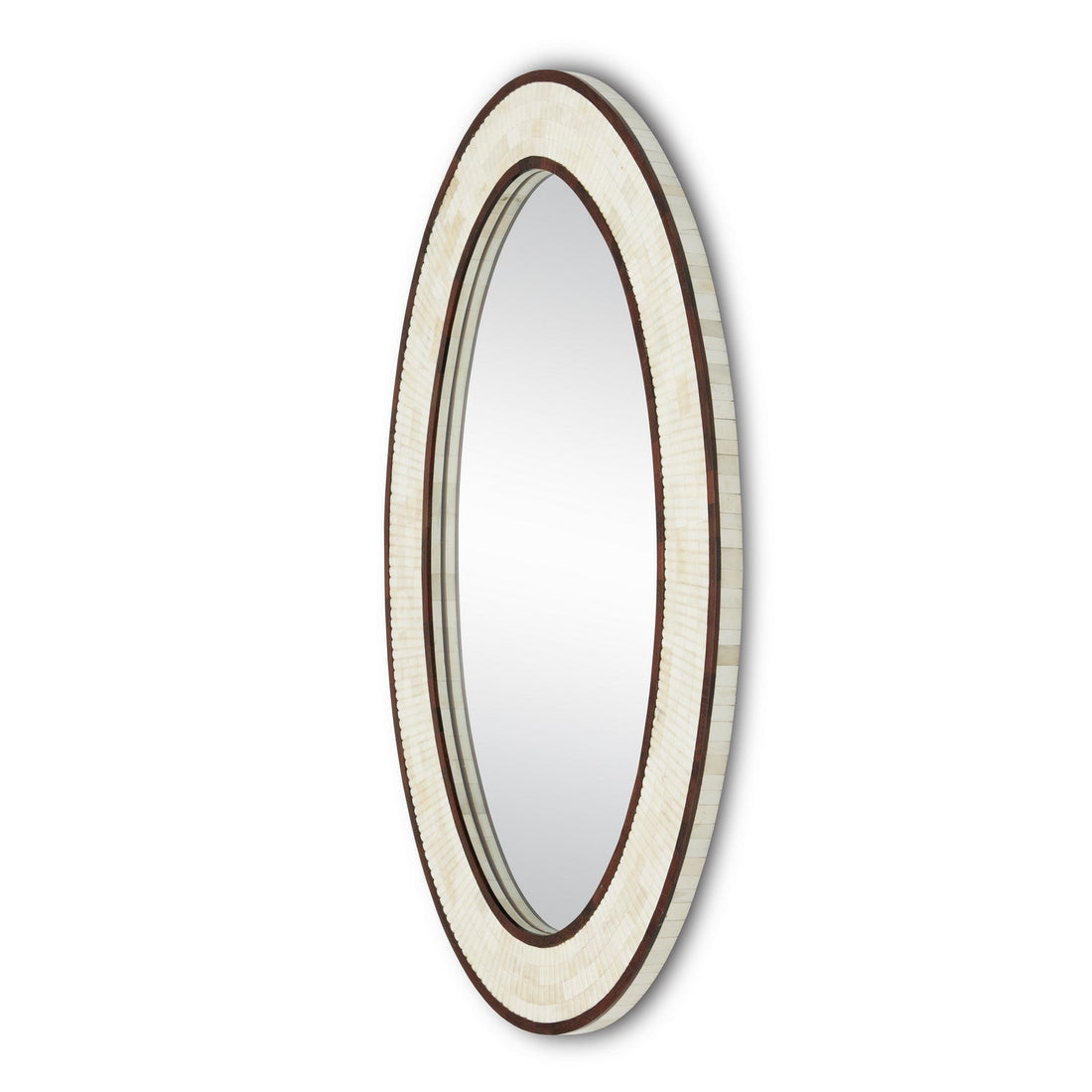 Currey and Company Mirror in Natural/Dark Walnut/Mirror finish