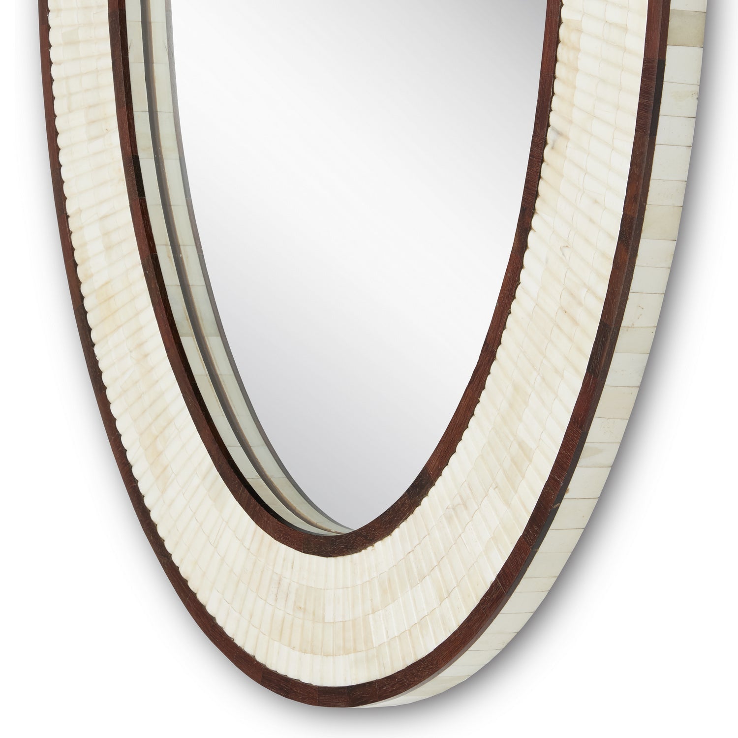 Currey and Company Mirror in Natural/Dark Walnut/Mirror finish