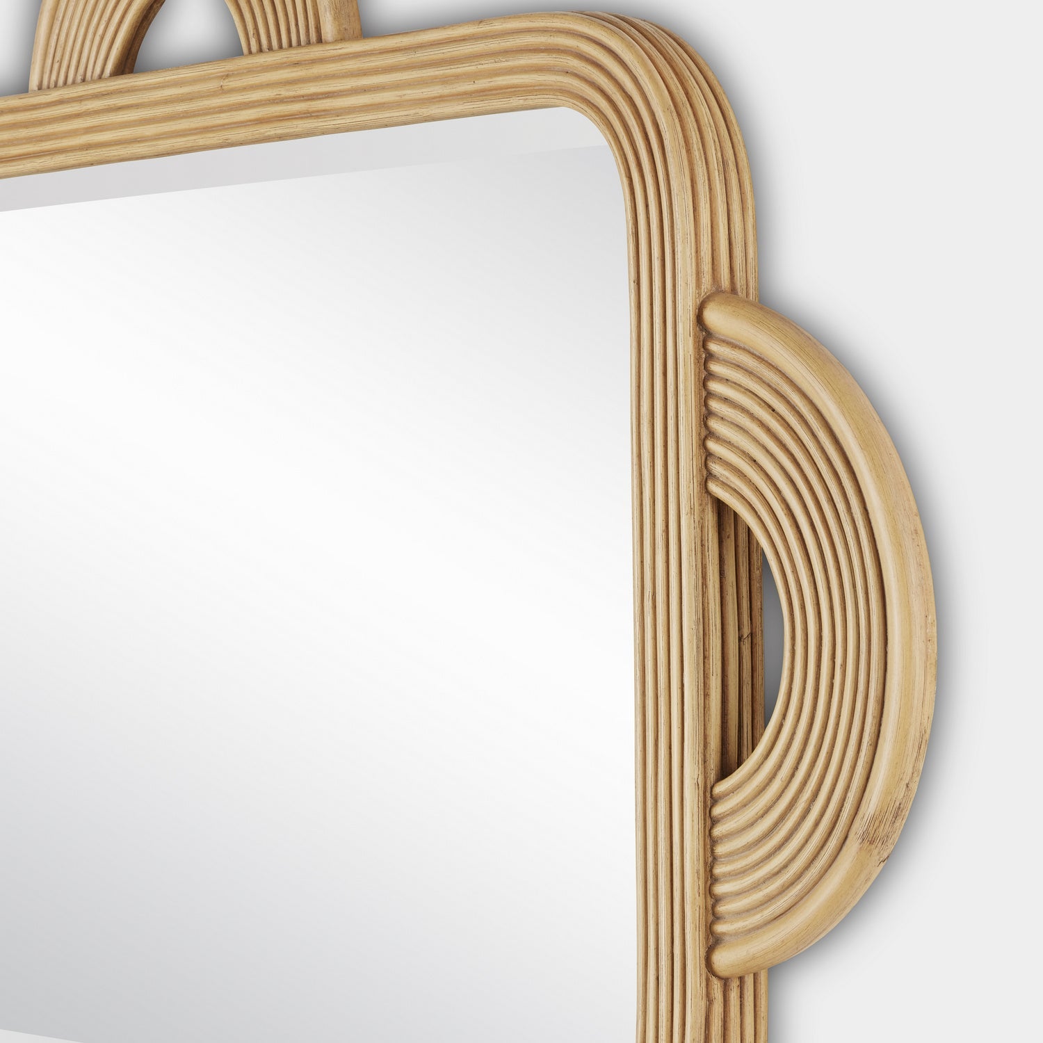 Currey and Company Mirror from the Santos Collection collection in Sea Sand/Mirror finish