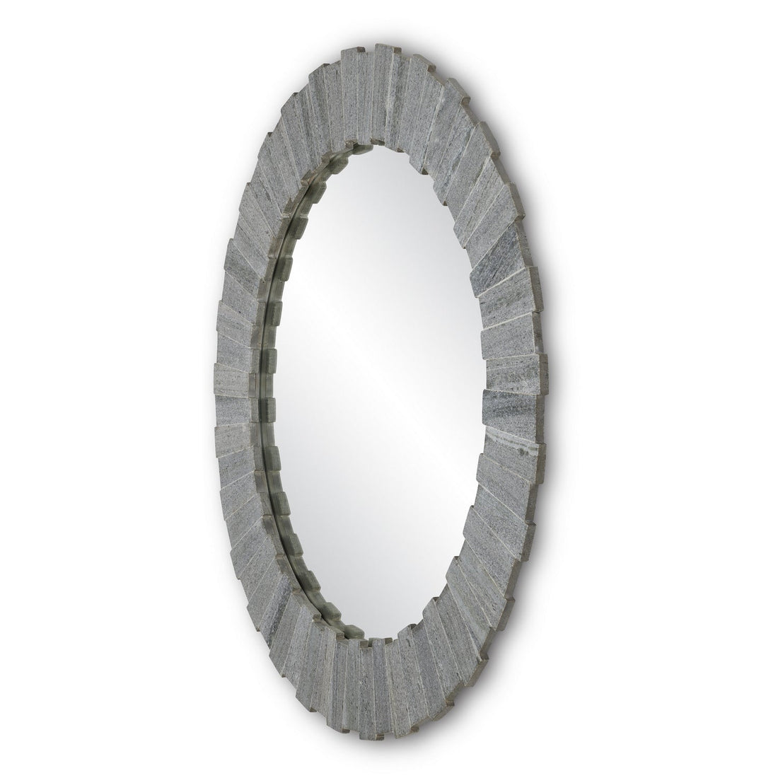 Currey and Company Mirror in Gray/Mirror finish