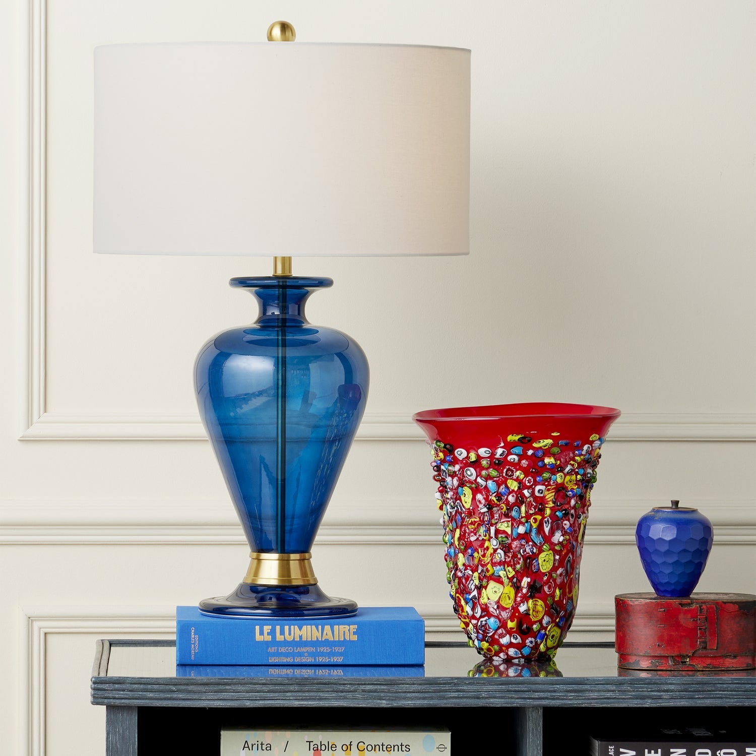 Currey and Company Vase from the Rosso collection in Red/Multicolor finish