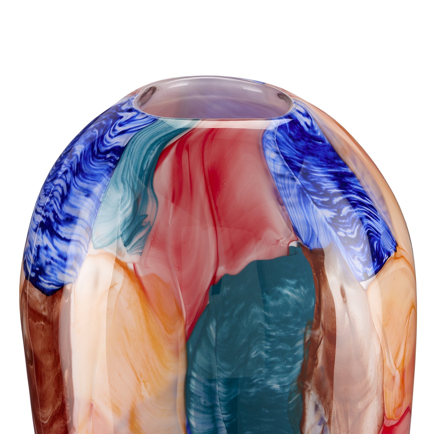 Currey and Company Vase from the Sarto collection in Blue/Orange/Green finish