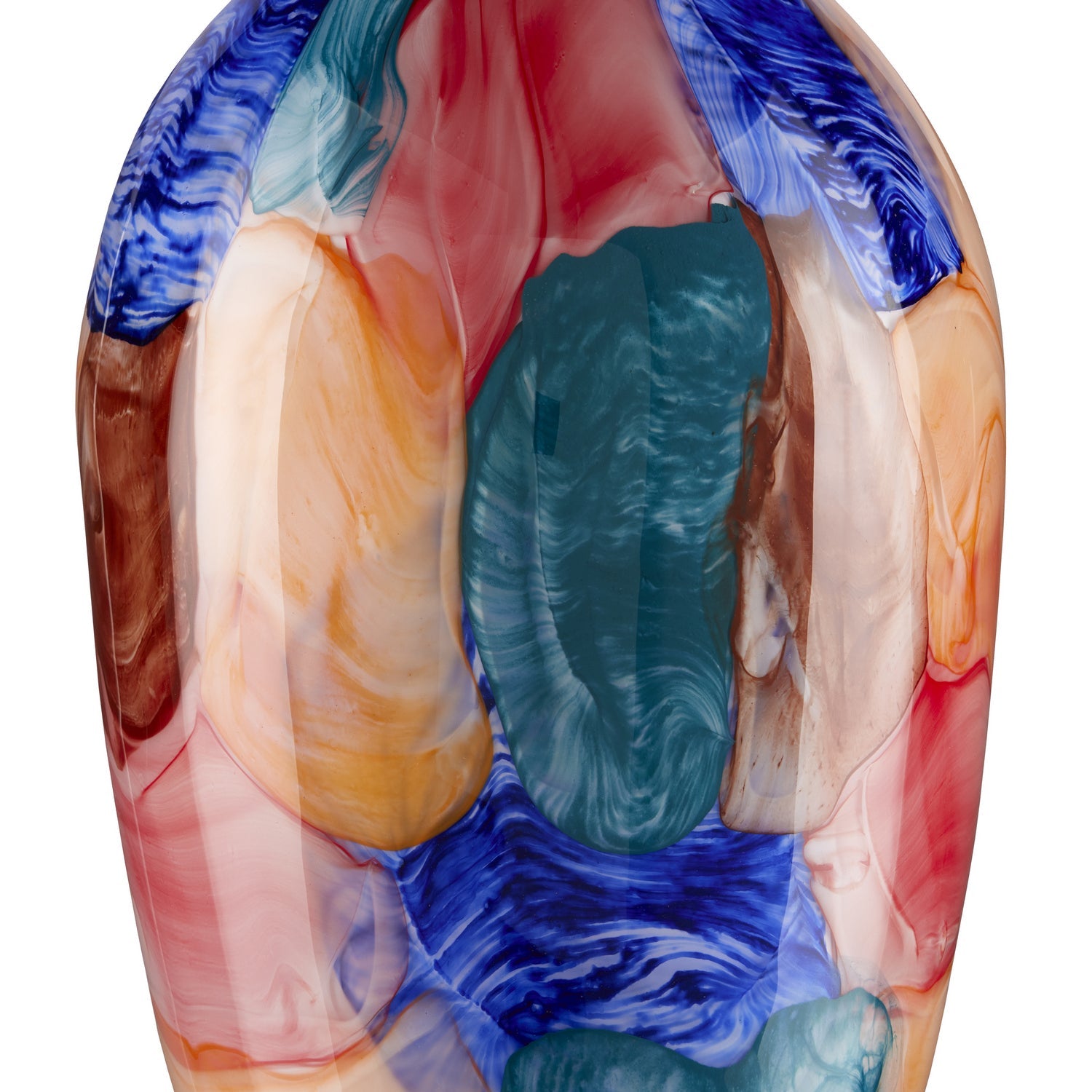 Currey and Company Vase from the Sarto collection in Blue/Orange/Green finish