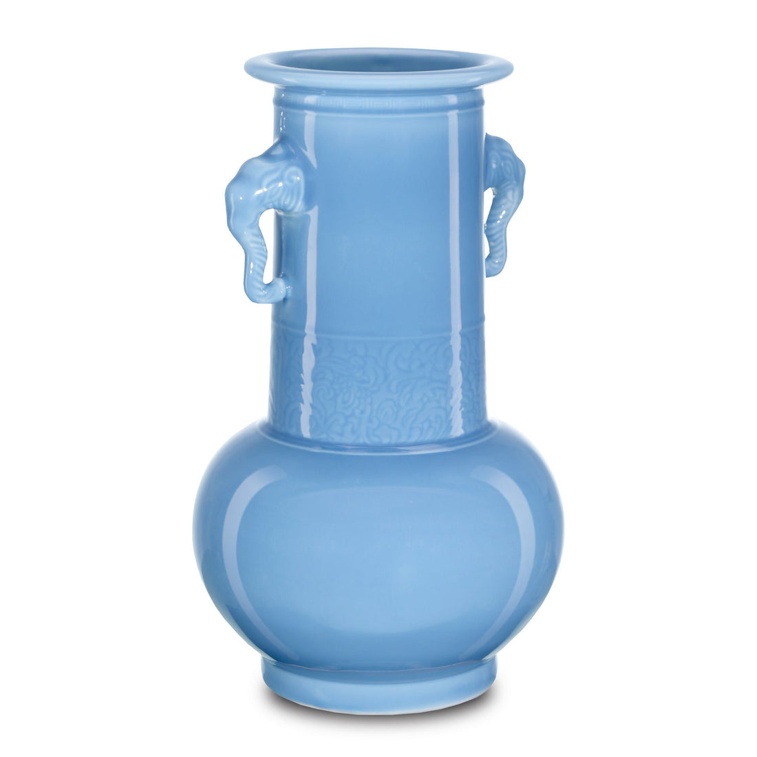 Currey and Company Vase from the Sky Blue collection in Lake Blue finish