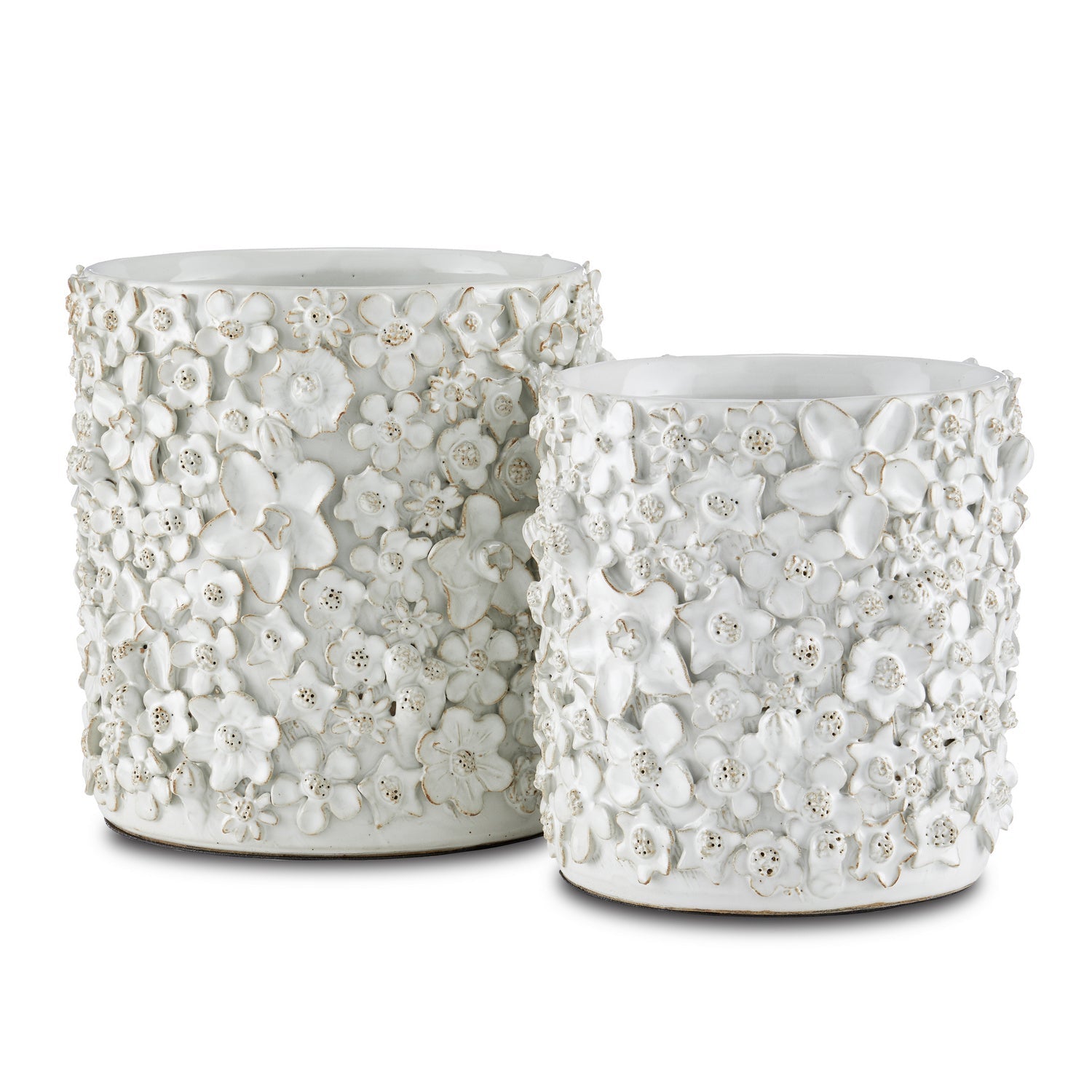 Currey and Company Cachepot from the Jessamine Collection collection in White finish