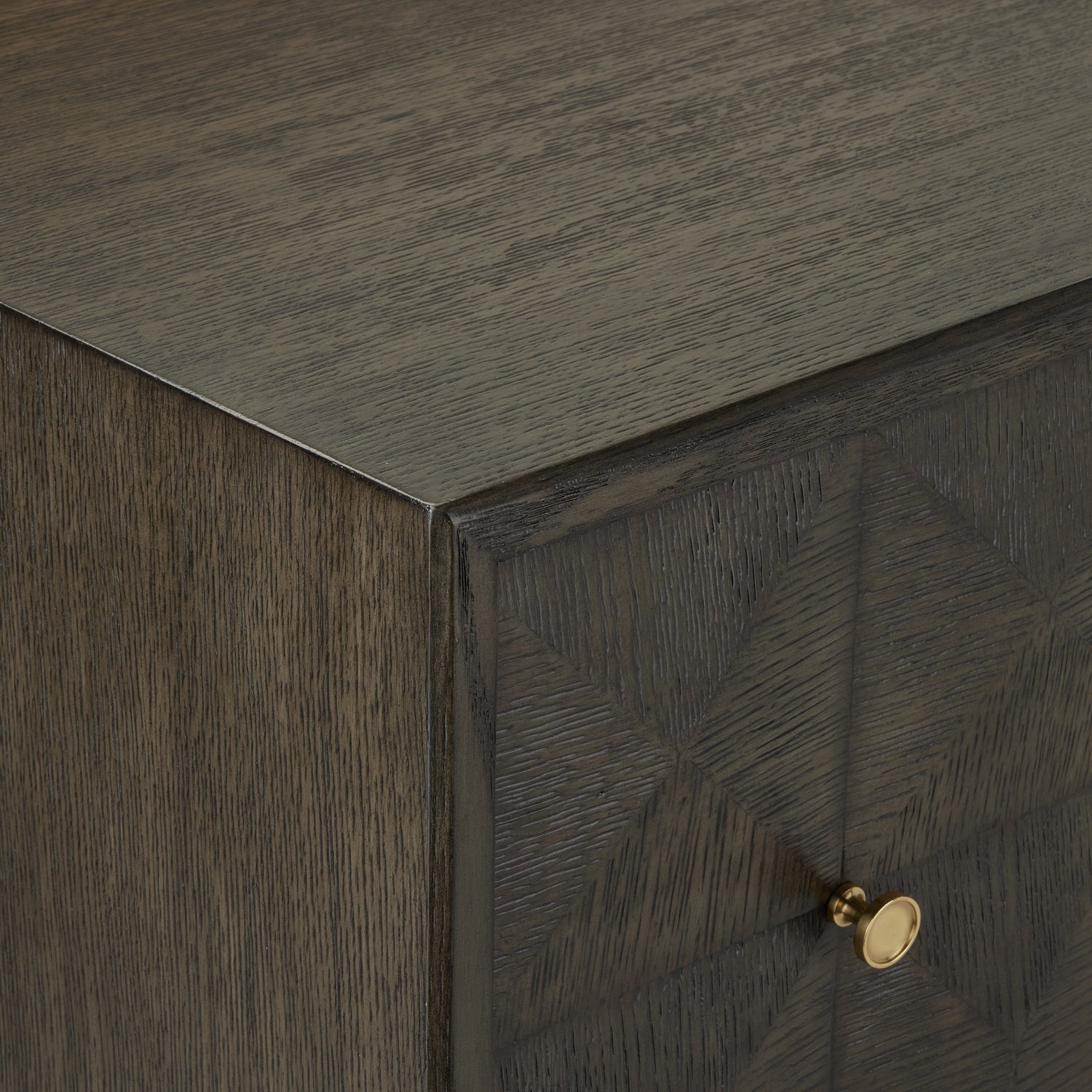 Currey and Company Credenza from the Kendall Collection collection in Dove Gray/Polished Brass finish