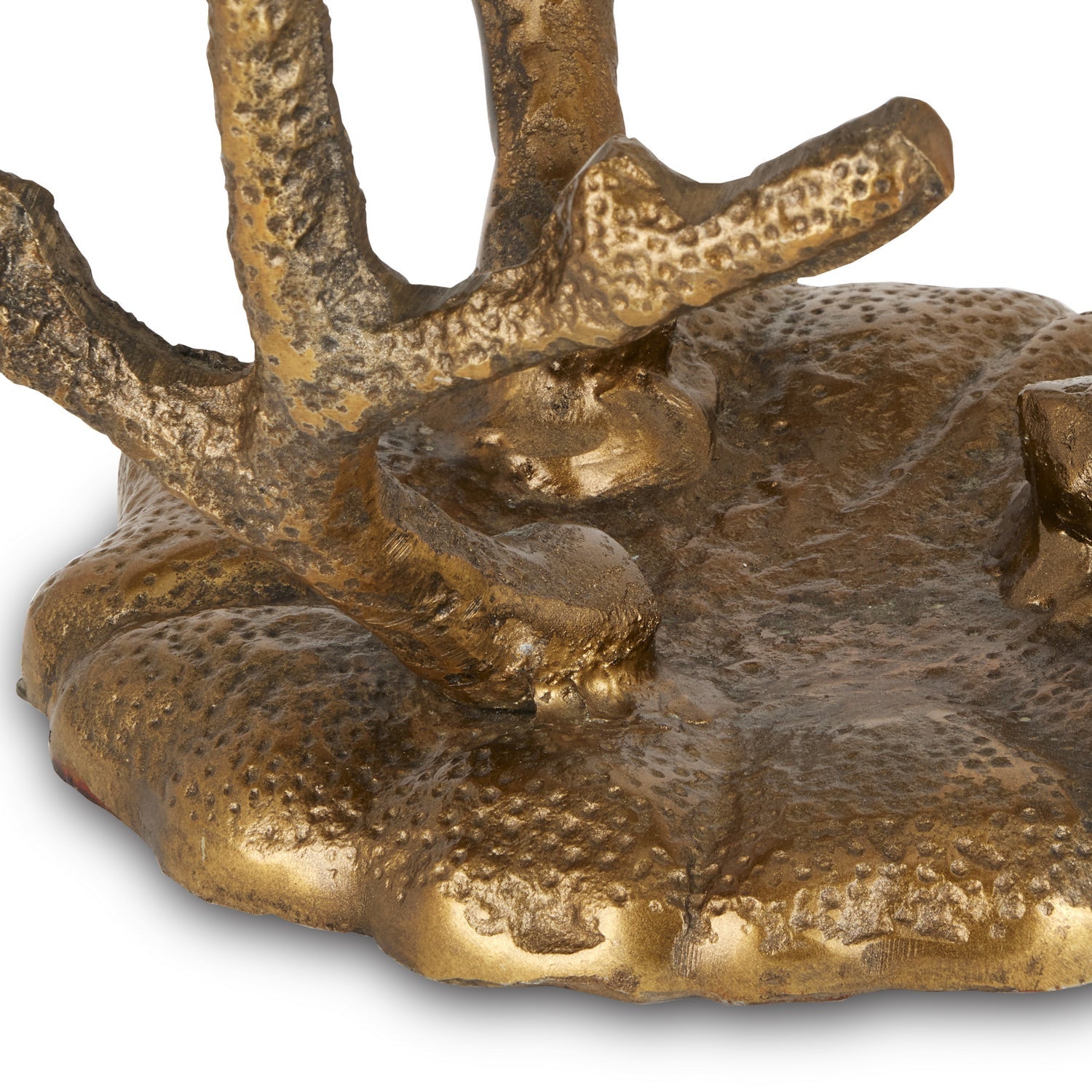 Currey and Company Accent Table in Antique Brass finish