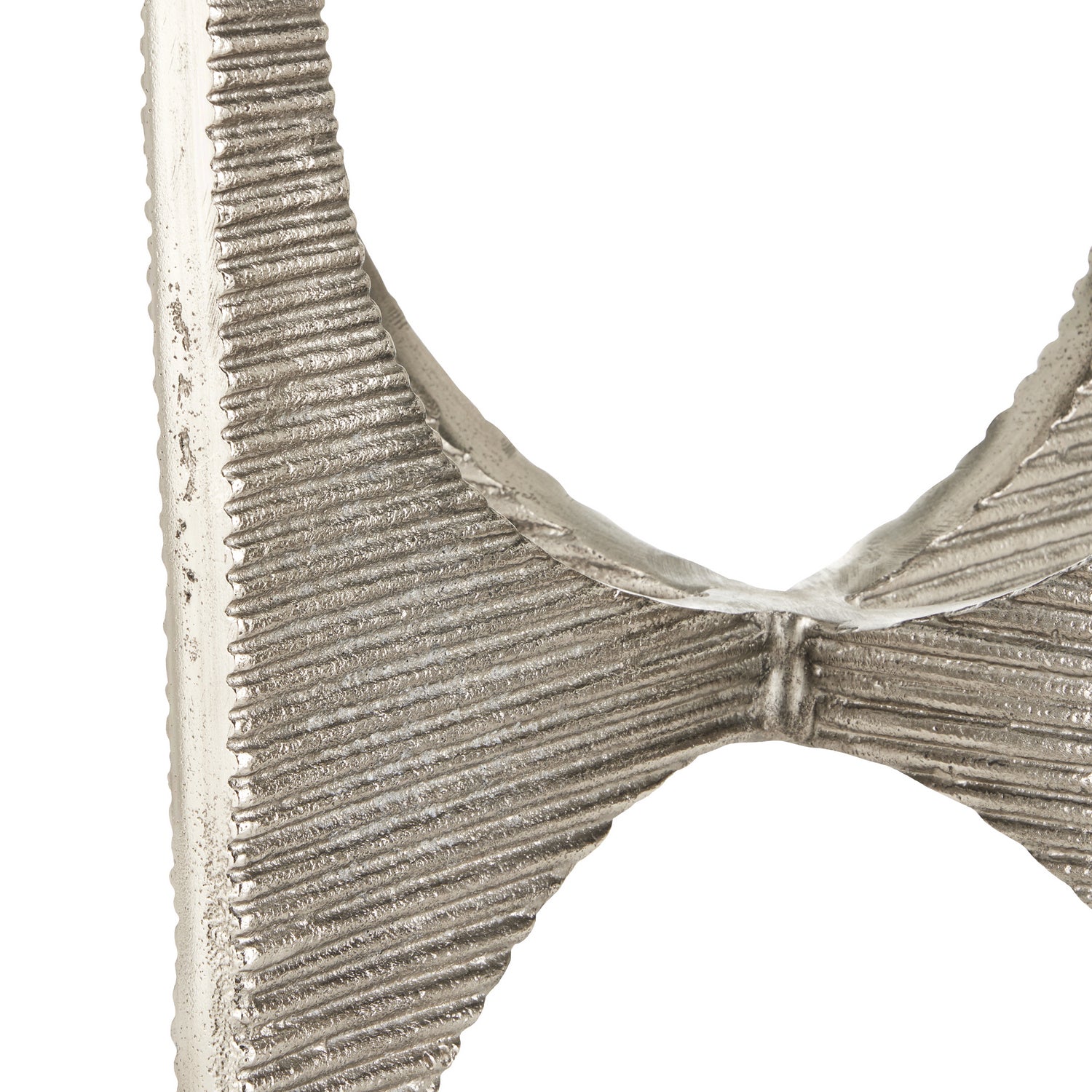 Currey and Company Accent Table in Antique Nickel/White finish