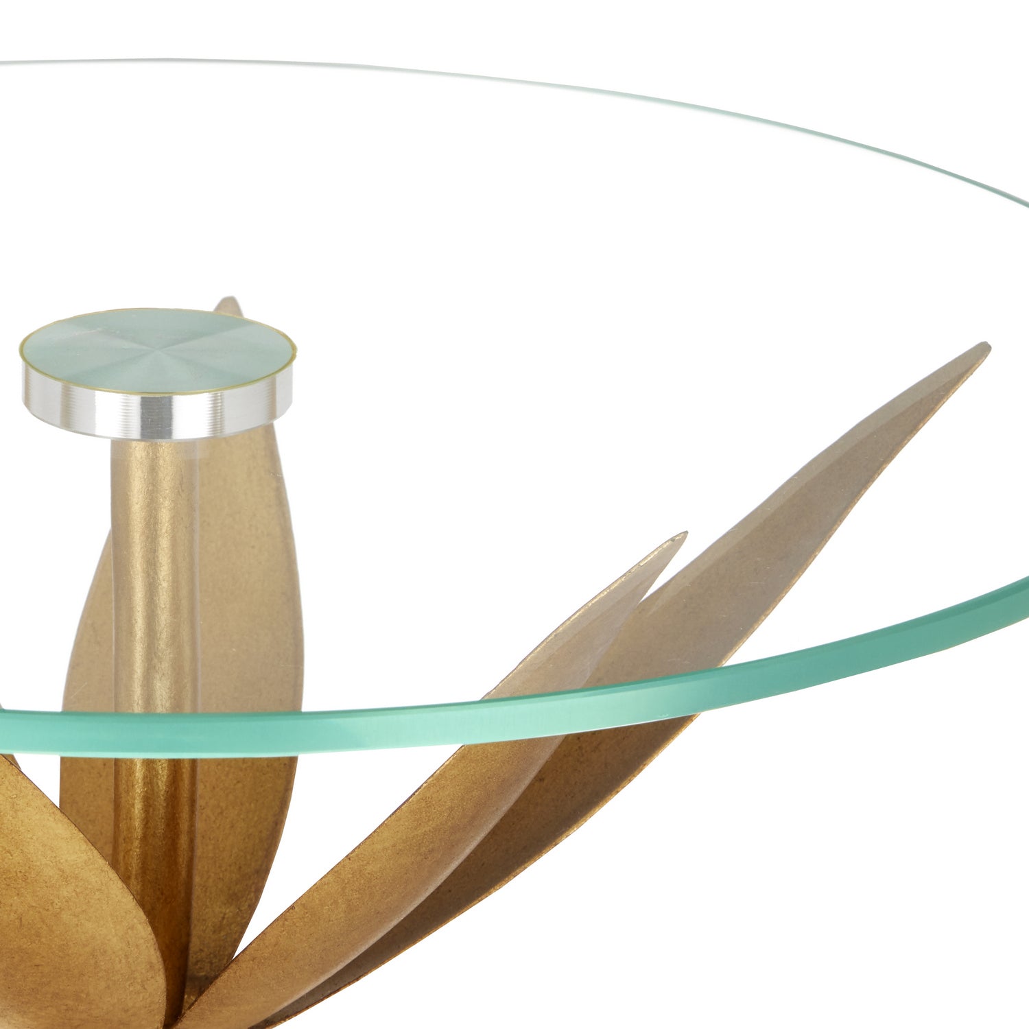 Currey and Company Accent Table from the Paradiso Collection collection in Contemporary Silver Leaf/Contemporary Gold Leaf finish