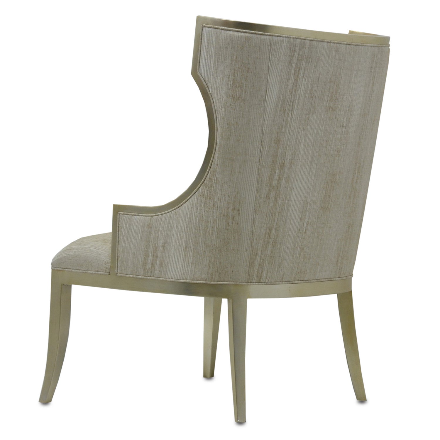 Currey and Company Chair from the Garson Collection collection in Silver/Fresh File Linen finish