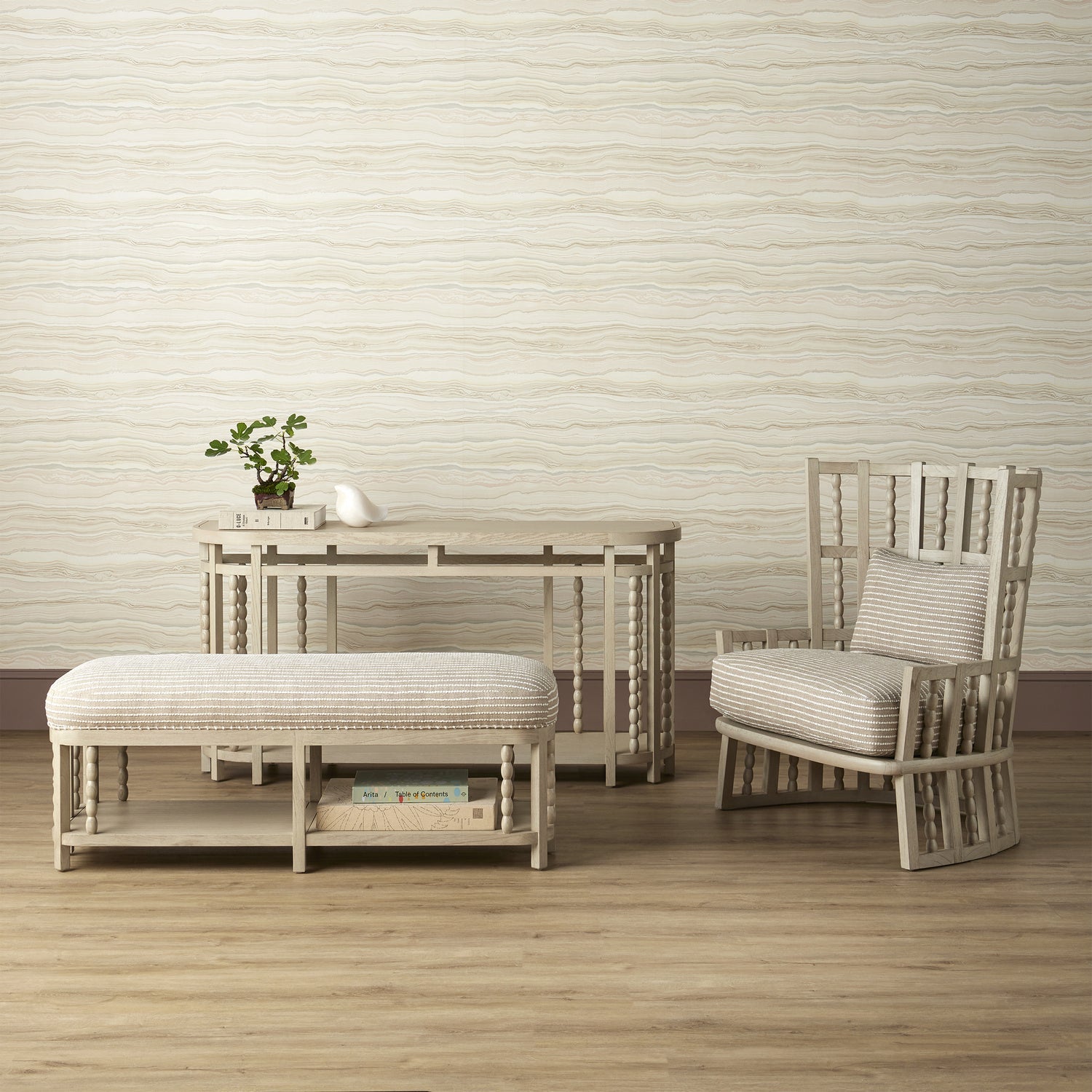Currey and Company Chair from the Norene Collection collection in Fog Gray finish