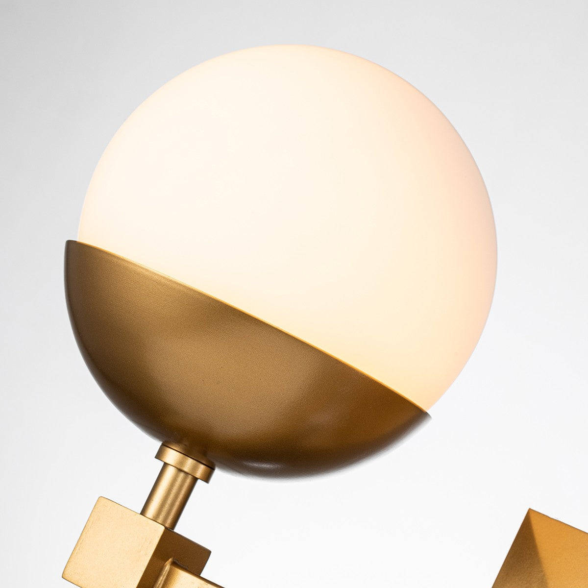 Lucas + McKearn Three Light Bath from the Deco collection in Lacquered Gold finish