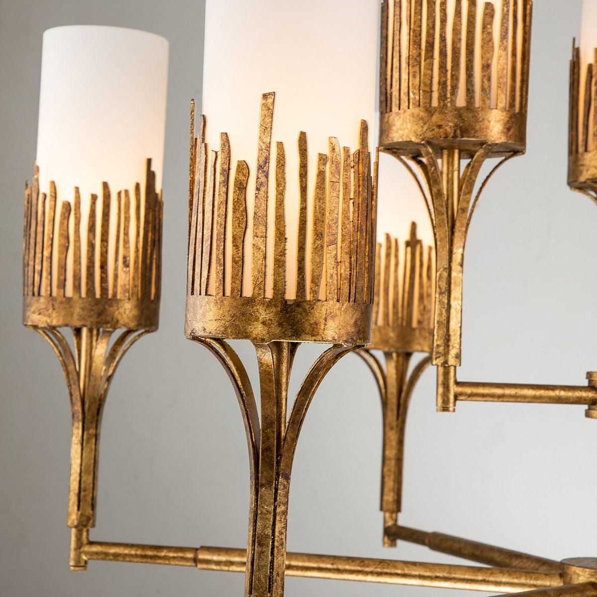 Lucas + McKearn Nine Light Chandelier from the Sawgrass collection in Gold Leaf finish