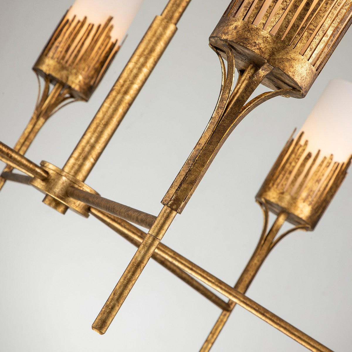Lucas + McKearn Nine Light Chandelier from the Sawgrass collection in Gold Leaf finish