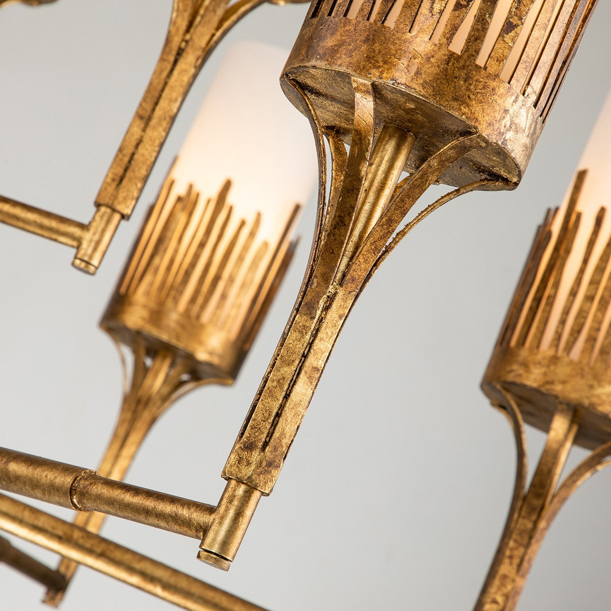 Lucas + McKearn Nine Light Chandelier from the Sawgrass collection in Gold Leaf finish