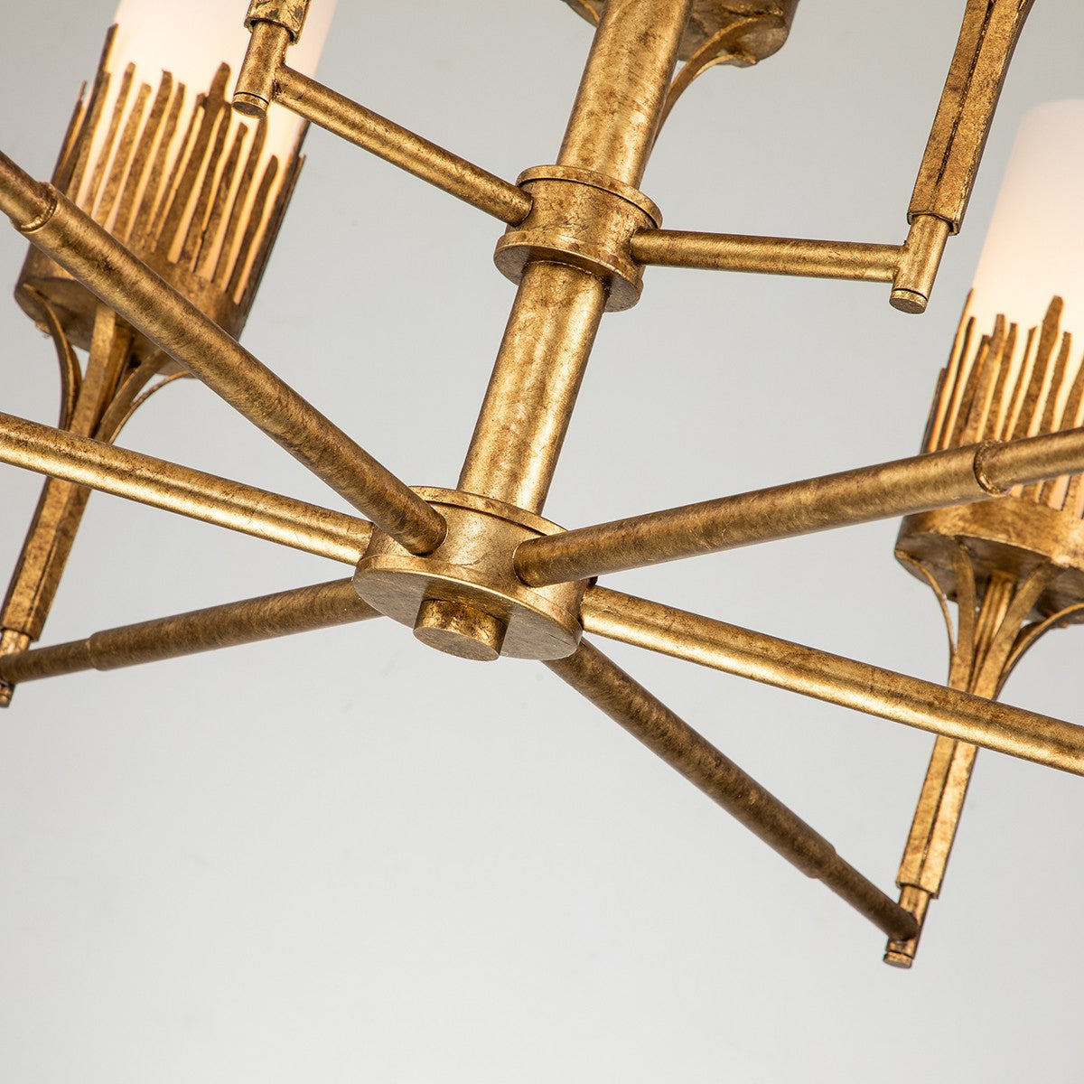 Lucas + McKearn Nine Light Chandelier from the Sawgrass collection in Gold Leaf finish
