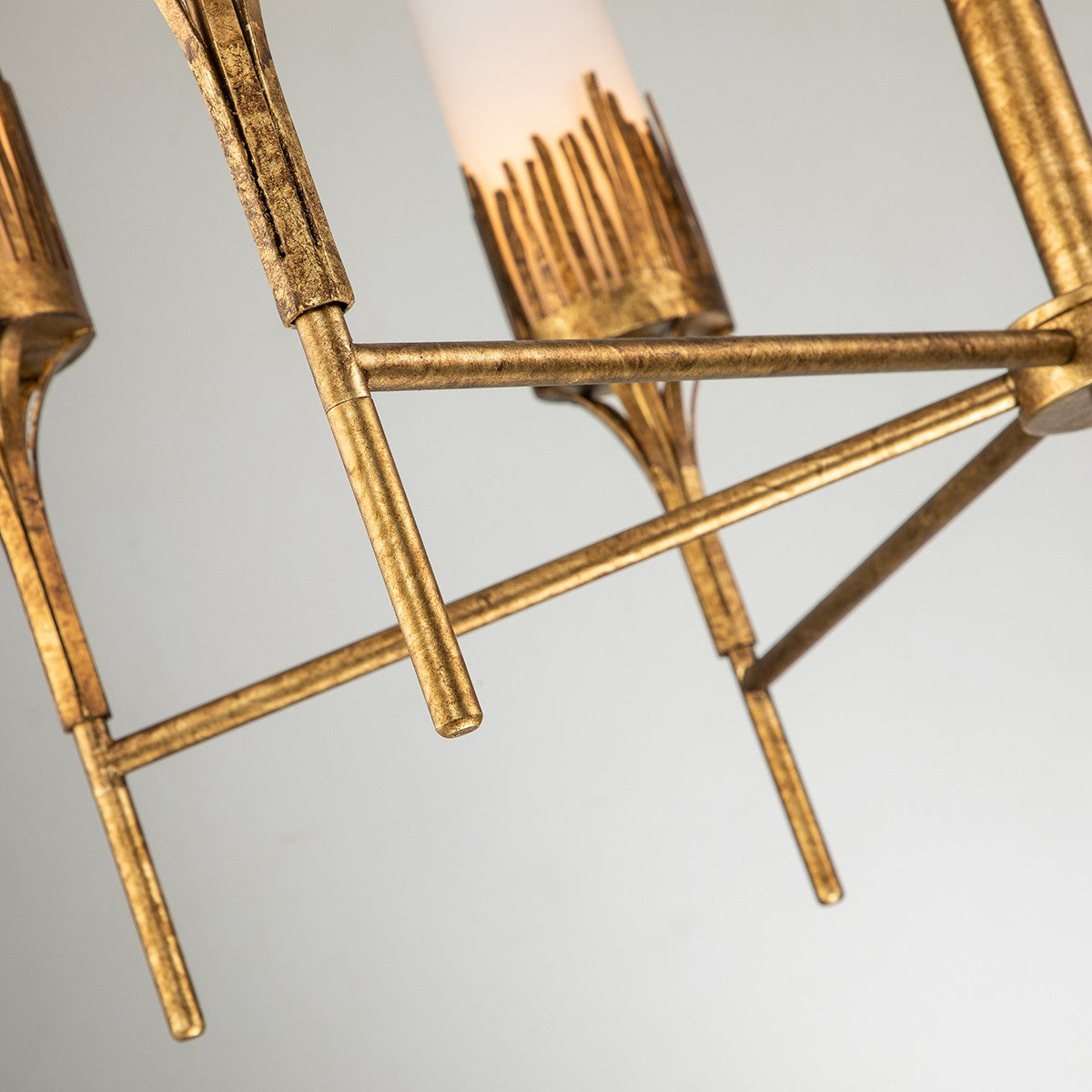 Lucas + McKearn Nine Light Chandelier from the Sawgrass collection in Gold Leaf finish