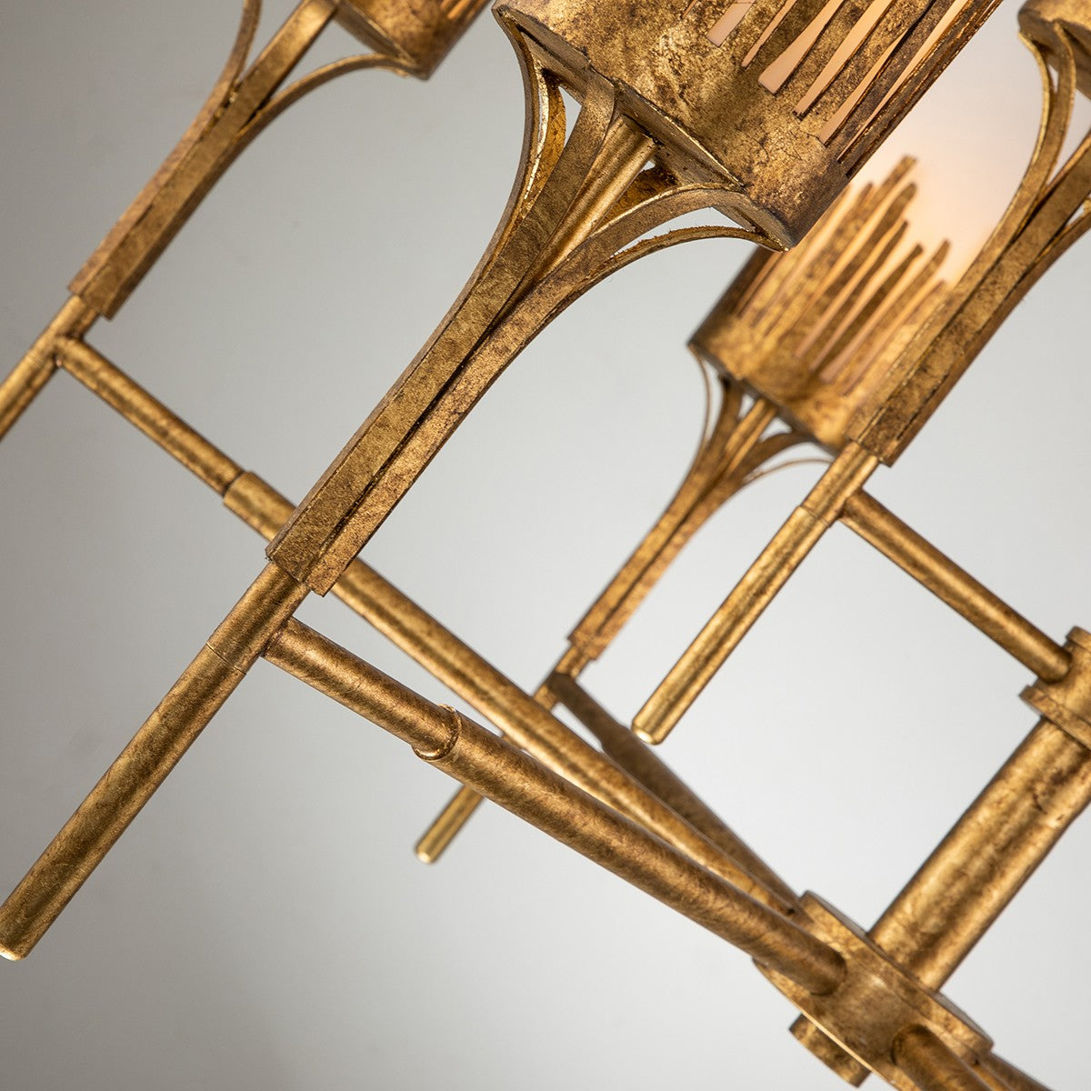 Lucas + McKearn Six Light Chandelier from the Sawgrass collection in Gold Leaf finish