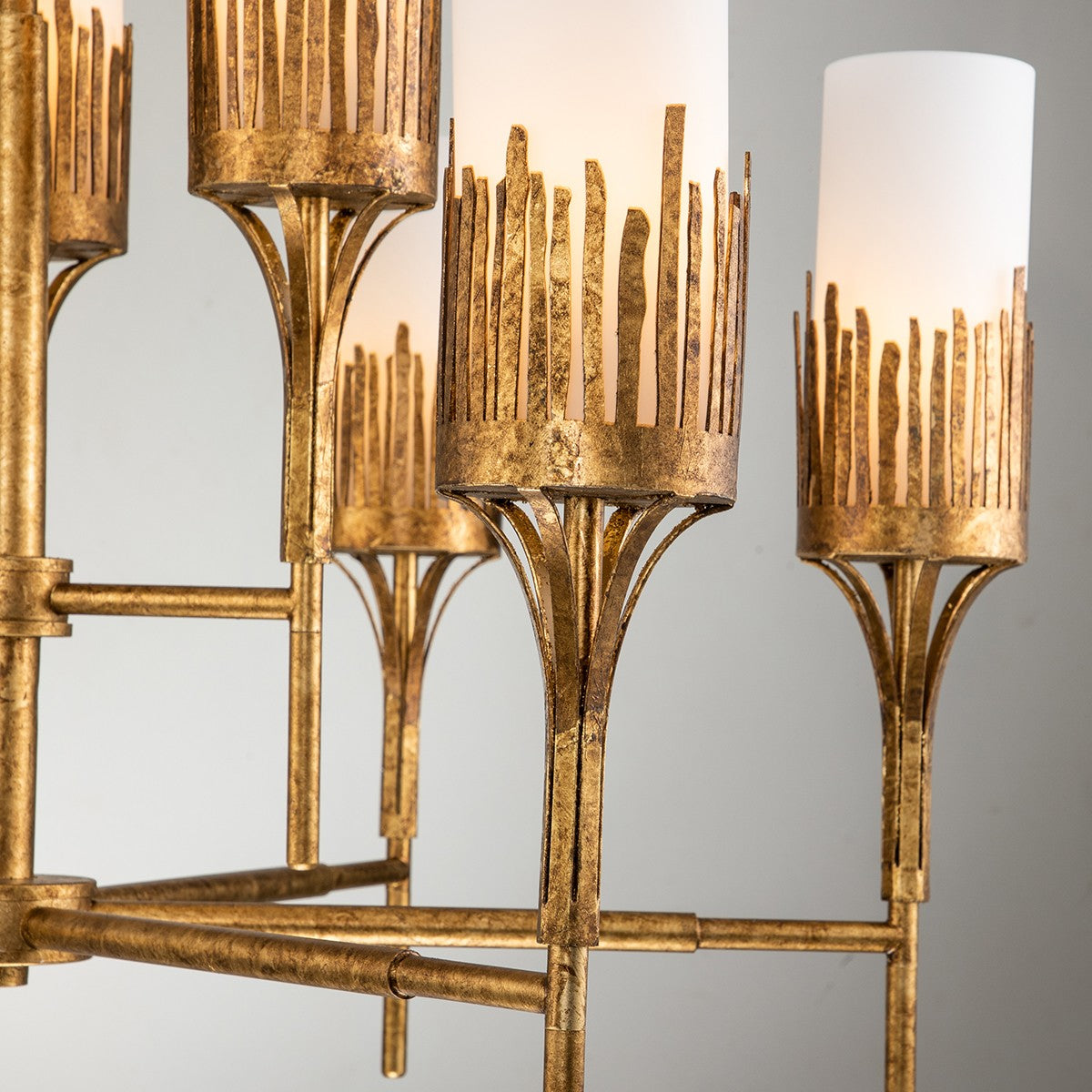 Lucas + McKearn Six Light Chandelier from the Sawgrass collection in Gold Leaf finish