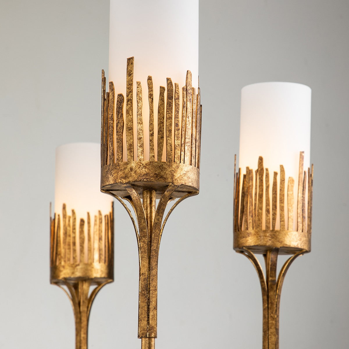 Lucas + McKearn Six Light Chandelier from the Sawgrass collection in Gold Leaf finish