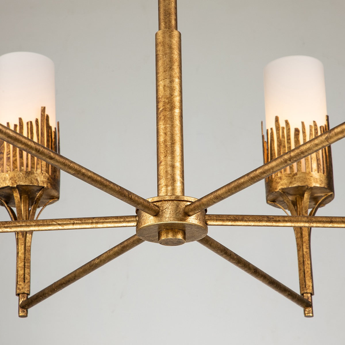 Lucas + McKearn Six Light Chandelier from the Sawgrass collection in Gold Leaf finish