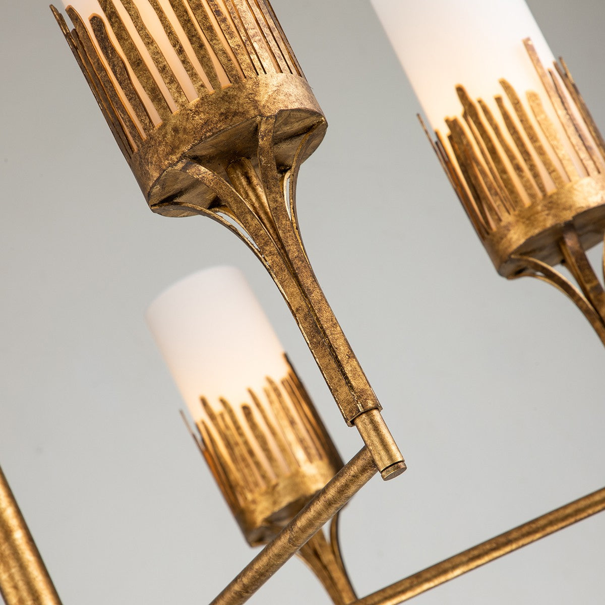 Lucas + McKearn Six Light Chandelier from the Sawgrass collection in Gold Leaf finish