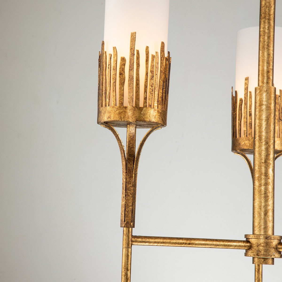 Lucas + McKearn Three Light Chandelier from the Sawgrass collection in Gold Leaf finish