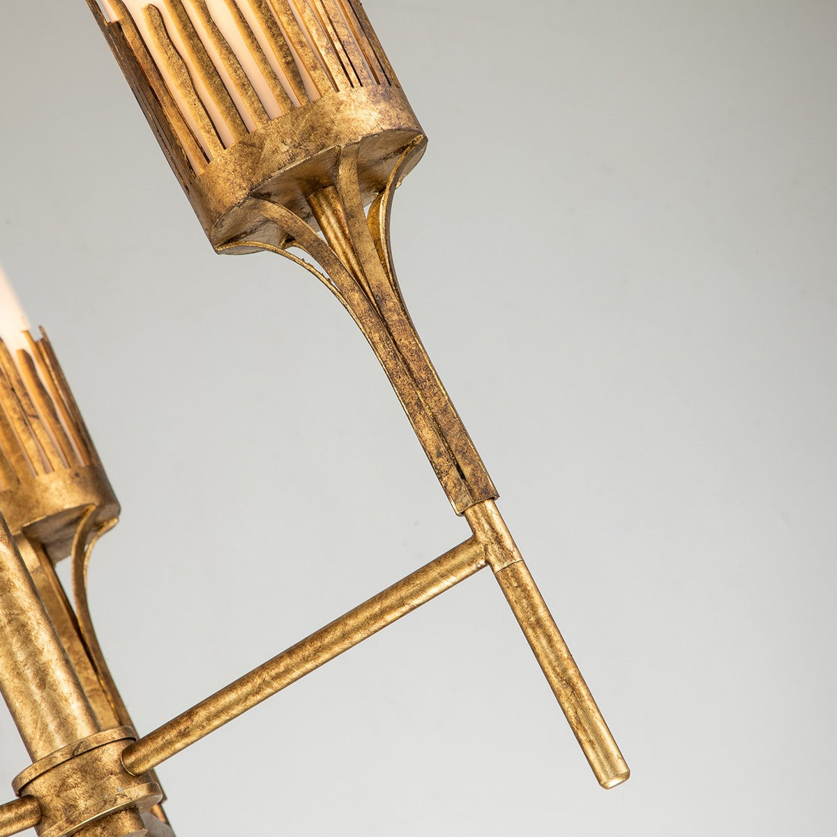 Lucas + McKearn Three Light Chandelier from the Sawgrass collection in Gold Leaf finish