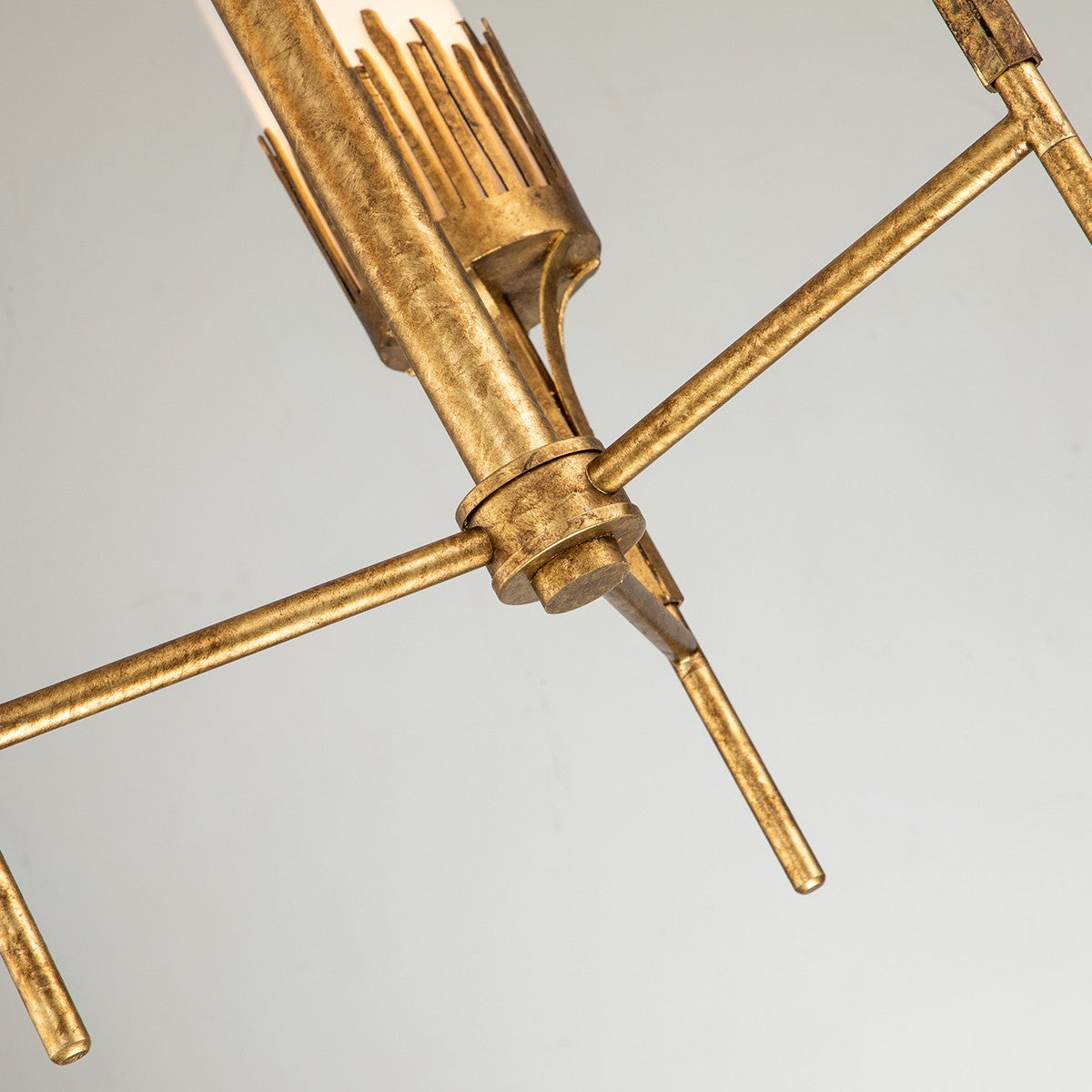 Lucas + McKearn Three Light Chandelier from the Sawgrass collection in Gold Leaf finish